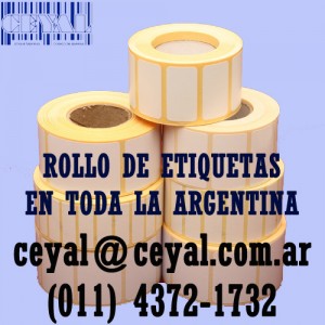 ROLLO ETIQUETAS CELESTE