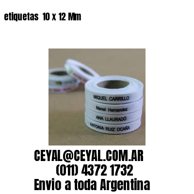 etiquetas  10 x 12 Mm