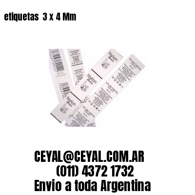 etiquetas  3 x 4 Mm