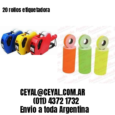 20 rollos etiquetadora