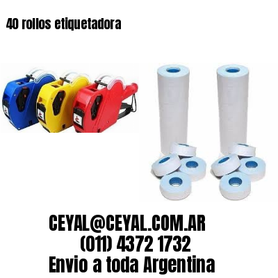 40 rollos etiquetadora