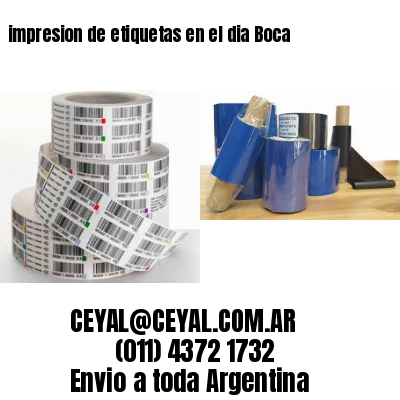 impresion de etiquetas en el dia Boca