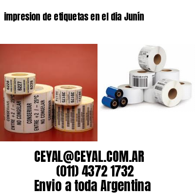 impresion de etiquetas en el dia Junín