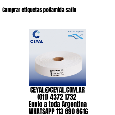 Comprar etiquetas poliamida satin