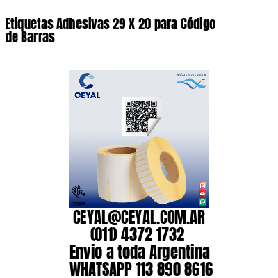 Etiquetas Adhesivas 29 X 20 para Código de Barras