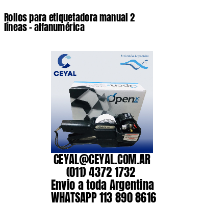 Rollos para etiquetadora manual 2 líneas – alfanumérica