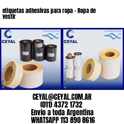 etiquetas adhesivas para ropa - Ropa de vestir