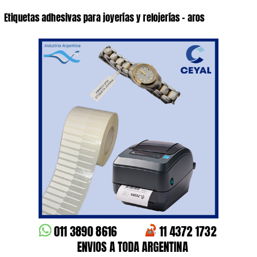 Etiquetas adhesivas para joyerías y relojerías – aros