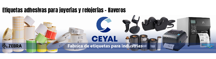 Etiquetas adhesivas para joyerías y relojerías - llaveros