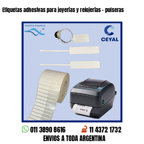 Etiquetas adhesivas para joyerías y relojerías – pulseras