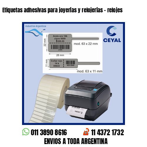 Etiquetas adhesivas para joyerías y relojerías – relojes