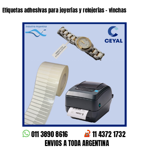 Etiquetas adhesivas para joyerías y relojerías – vinchas