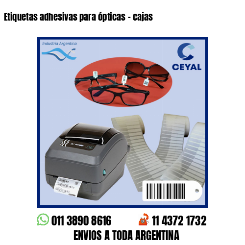 Etiquetas adhesivas para ópticas – cajas