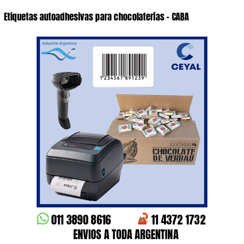 Etiquetas autoadhesivas para chocolaterías – CABA