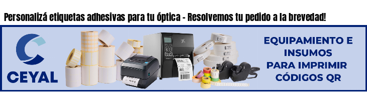 Personalizá etiquetas adhesivas para tu óptica - Resolvemos tu pedido a la brevedad!