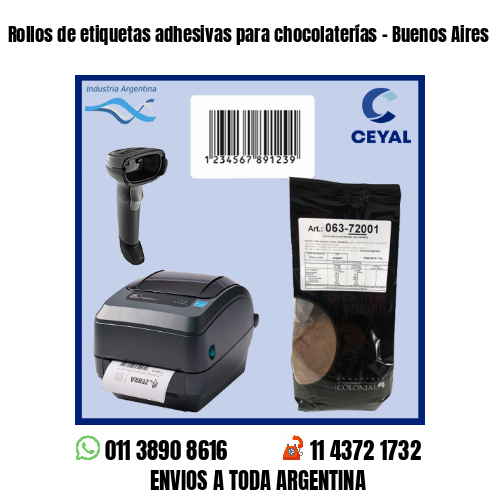 Rollos de etiquetas adhesivas para chocolaterías – Buenos Aires