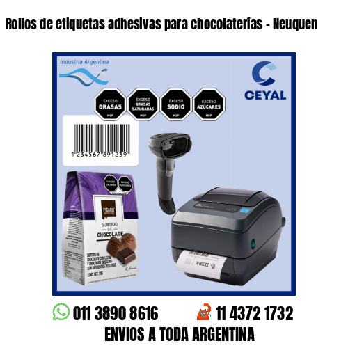 Rollos de etiquetas adhesivas para chocolaterías – Neuquen