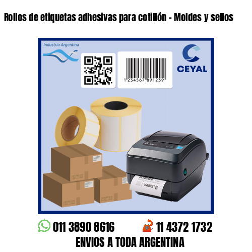 Rollos de etiquetas adhesivas para cotillón – Moldes y sellos