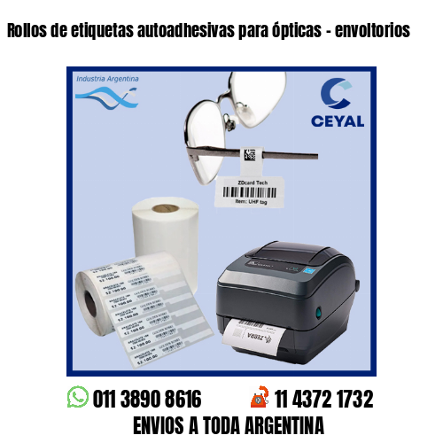 Rollos de etiquetas autoadhesivas para ópticas – envoltorios