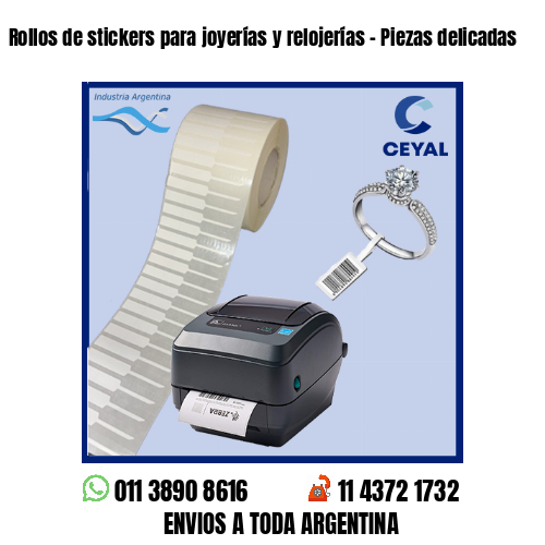 Rollos de stickers para joyerías y relojerías – Piezas delicadas