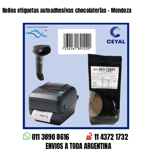 Rollos etiquetas autoadhesivas chocolaterías – Mendoza