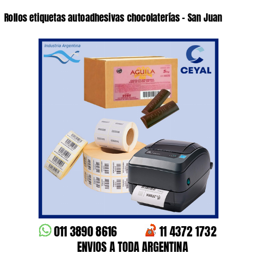 Rollos etiquetas autoadhesivas chocolaterías – San Juan