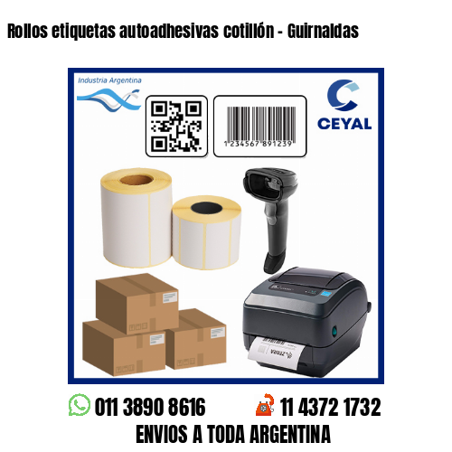 Rollos etiquetas autoadhesivas cotillón – Guirnaldas