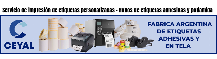 Servicio de impresión de etiquetas personalizadas - Rollos de etiquetas adhesivas y poliamida