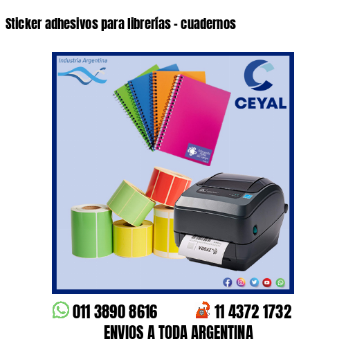 Sticker adhesivos para librerías - cuadernos