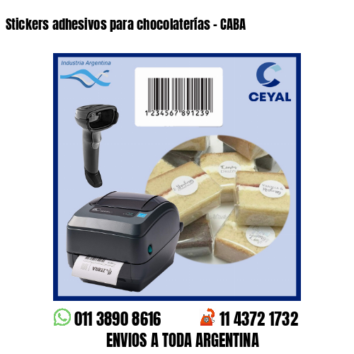 Stickers adhesivos para chocolaterías – CABA