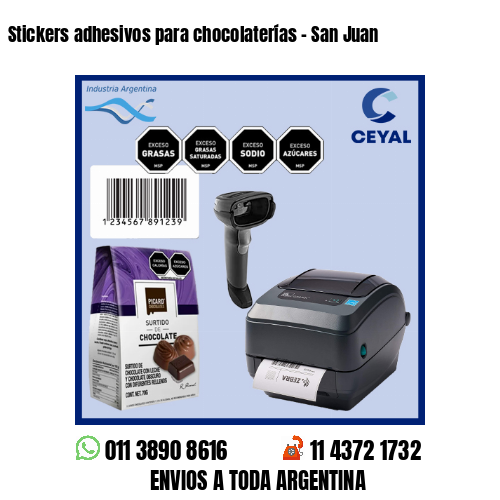 Stickers adhesivos para chocolaterías – San Juan