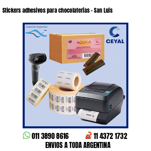 Stickers adhesivos para chocolaterías – San Luis