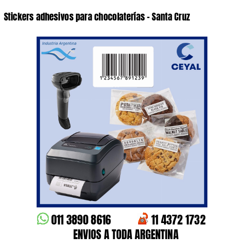 Stickers adhesivos para chocolaterías – Santa Cruz