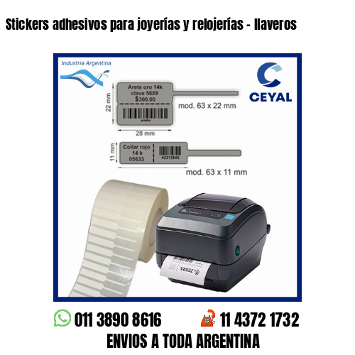 Stickers adhesivos para joyerías y relojerías – llaveros