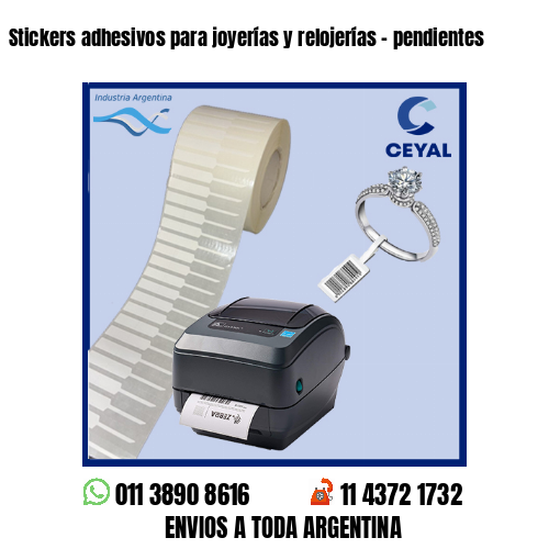 Stickers adhesivos para joyerías y relojerías – pendientes