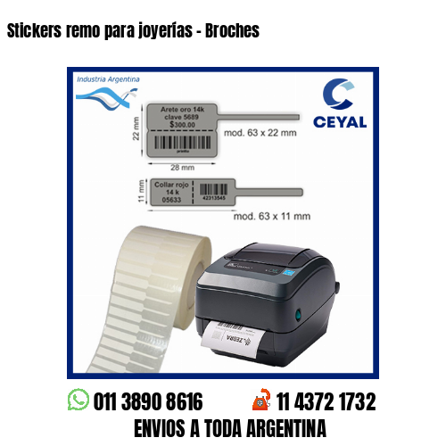 Stickers remo para joyerías – Broches