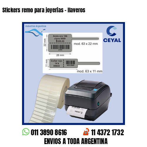 Stickers remo para joyerías – llaveros