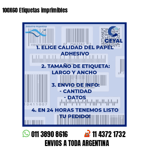 100X60 Etiquetas imprimibles