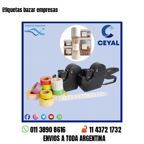 Etiquetas bazar empresas