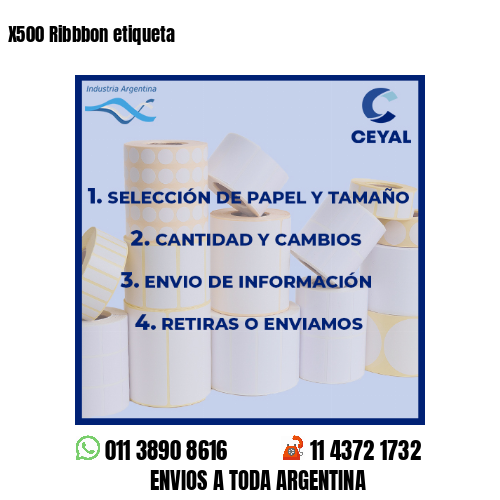 X500 Ribbbon etiqueta