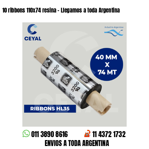 10 ribbons 110×74 resina – Llegamos a toda Argentina