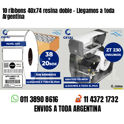 10 ribbons 40x74 resina doble - Llegamos a toda Argentina