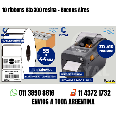 10 ribbons 83x300 resina - Buenos Aires