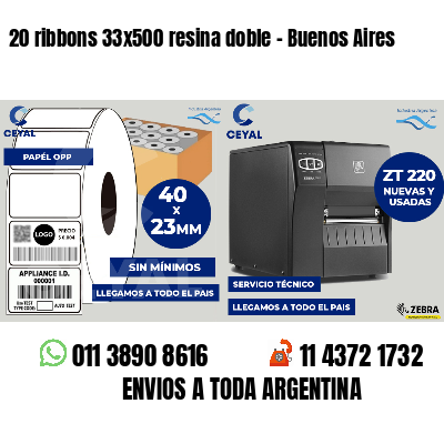 20 ribbons 33x500 resina doble - Buenos Aires