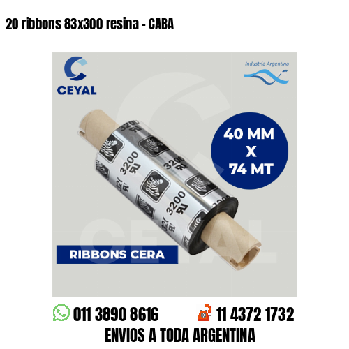 20 ribbons 83×300 resina – CABA