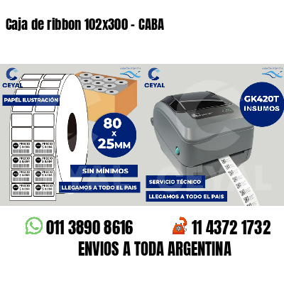 Caja de ribbon 102x300 - CABA