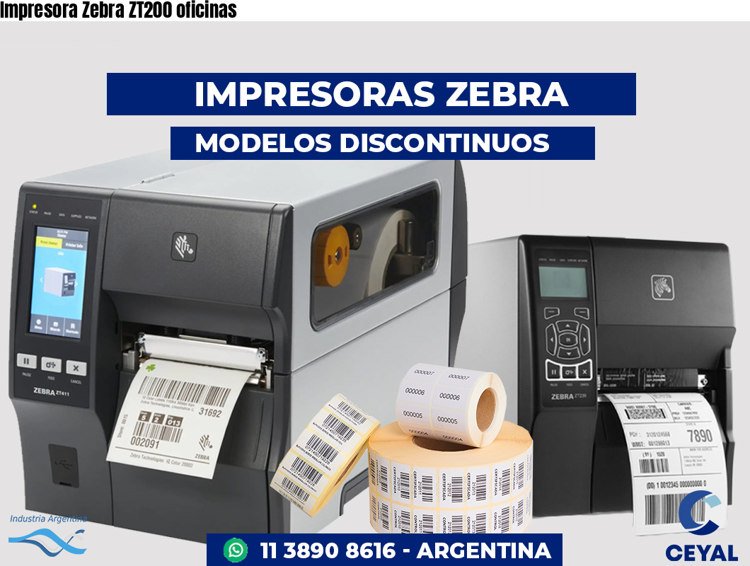 Impresora Zebra Zt200 Oficinas Etiquetadora Manual Argentina 0478