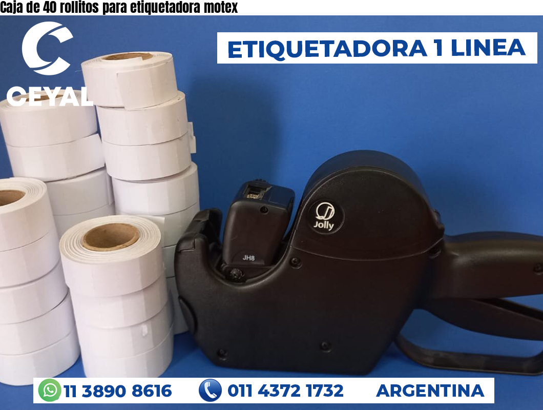 Caja De 50 Rollitos Para Etiquetadora Jolly Etiquetadora Manual Argentina 9101