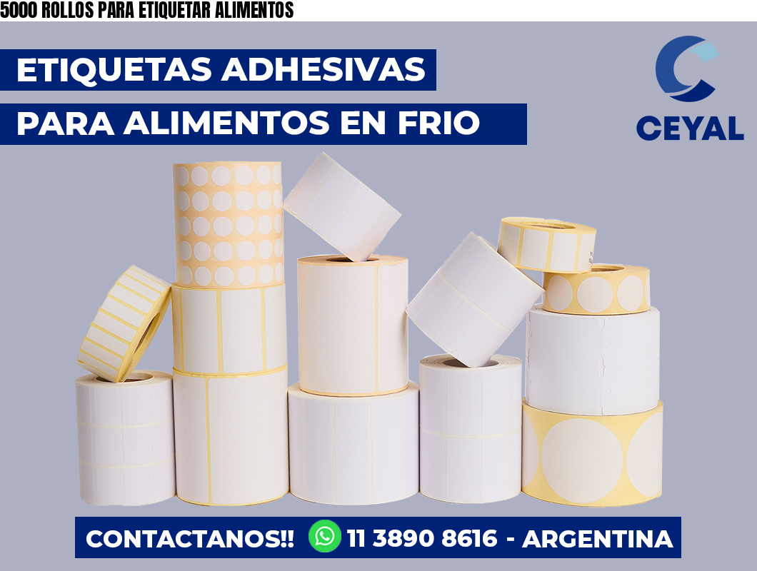 5000 Rollos Para Etiquetar Alimentos Etiquetadora Manual Argentina 1097