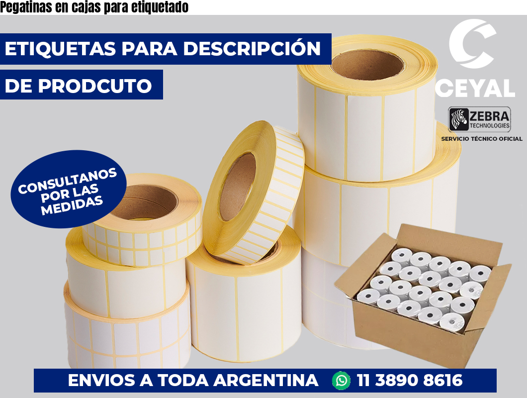 Pegatinas en cajas para etiquetado